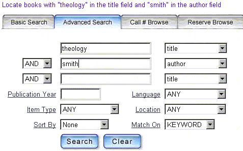 WebCat search dialog