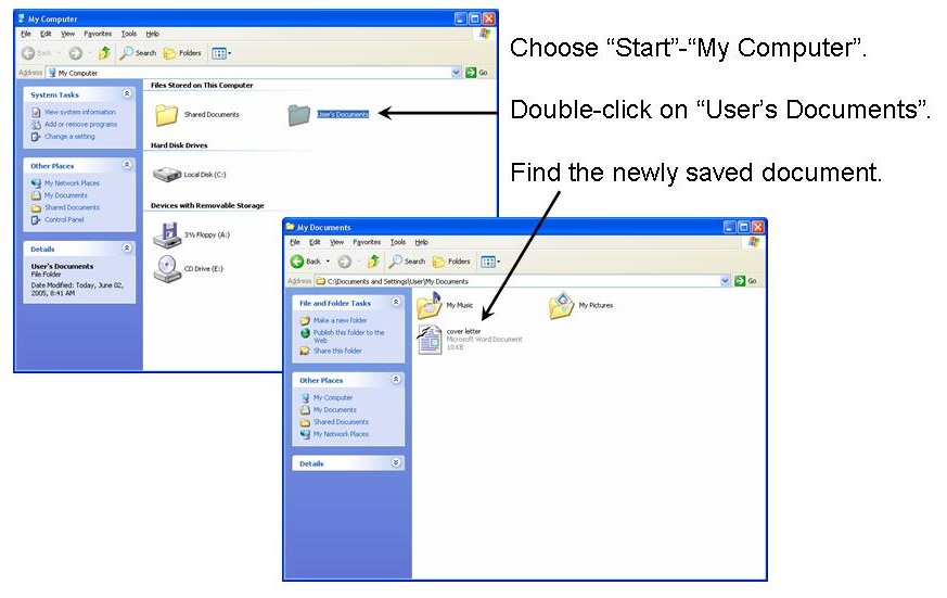 exploring files in Windows XP