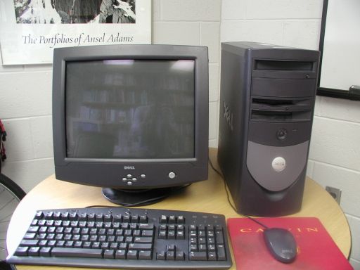 front view of an assembled computer