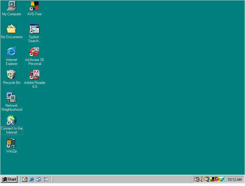 Windows 98 workspace