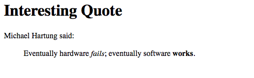 small bit of HTML