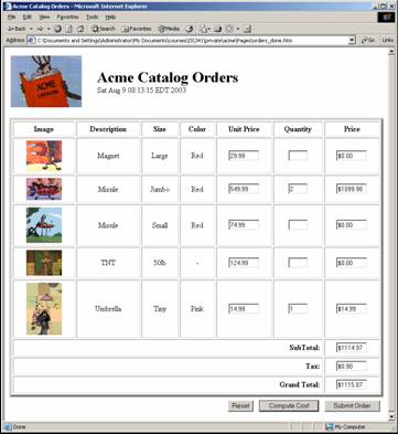 sample lab 8 web page